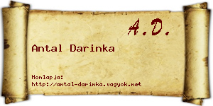 Antal Darinka névjegykártya